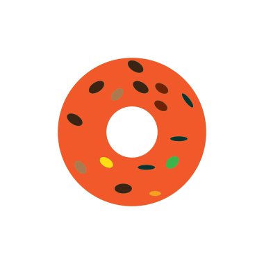 Donut logo vektör resimleme şablonu.