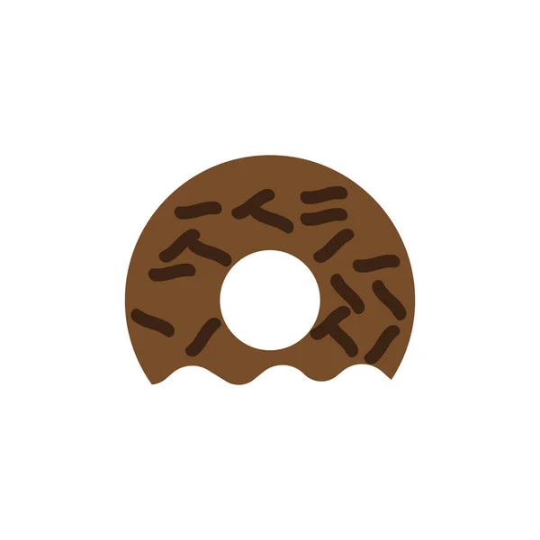Modèle Conception Icône Illustration Vectorielle Logo Donut — Image vectorielle