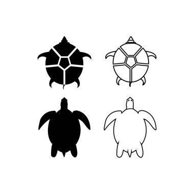 kaplumbağa simgesi vektör illüstrasyonu basit tasarım