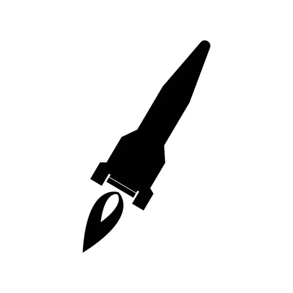 Icono Misiles Largo Alcance Vector Ilustración Diseño Simple — Vector de stock