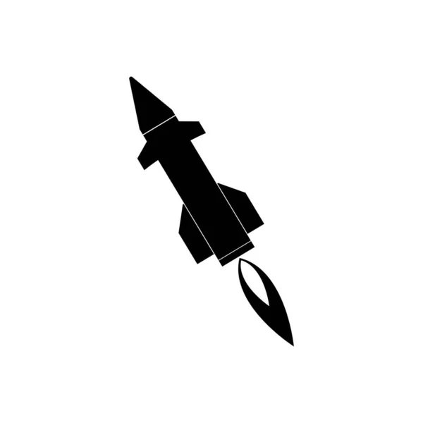 長距離ミサイルアイコンベクトルイラストシンプルなデザイン — ストックベクタ