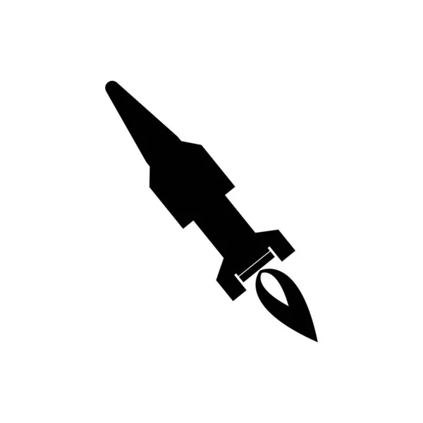 Illustration Vectorielle Icône Missile Longue Portée Conception Simple — Image vectorielle