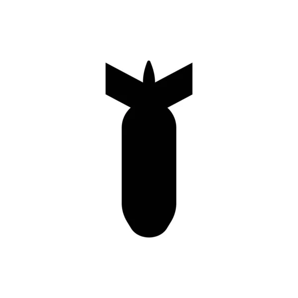 Bombikon Luftbomb Symbol För Krig Bombning Eller Explosion — Stock vektor