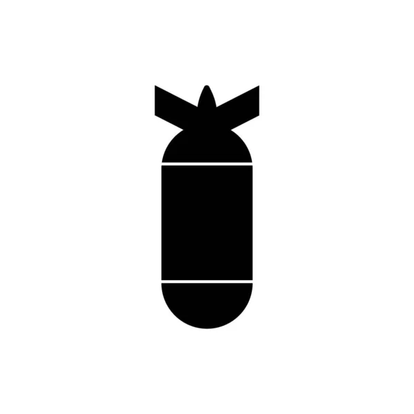 Bombikon Luftbomb Symbol För Krig Bombning Eller Explosion — Stock vektor