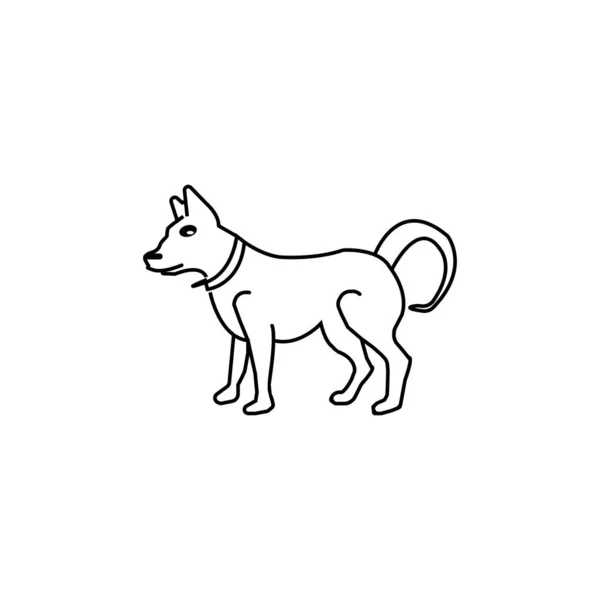 Hund Ikon Vektor Illustration Enkel Design — Stock vektor