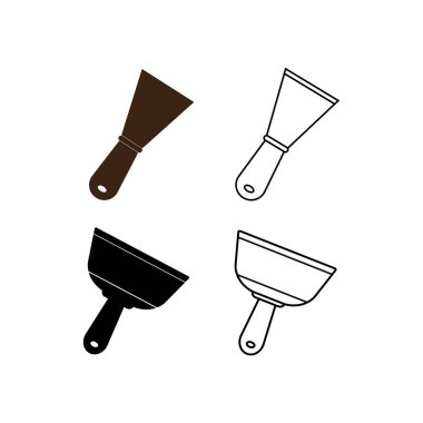 Kazıyıcı Simge Vektörü, Spatula Moda Tasarımı illüstrasyonu