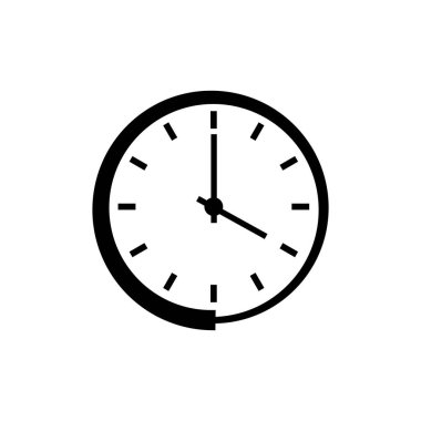 duvar saati simgesi vektör illüstrasyonu basit tasarım