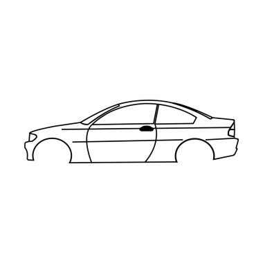 car skeleton icon vector illustration simple design