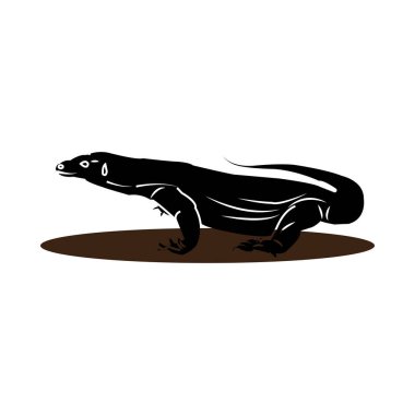 Komodo dragon icon, a rare animal found in Indonesia