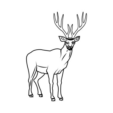 deer icon vector illustration symbol design