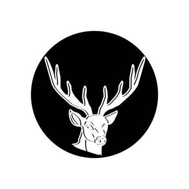 deer icon vector illustration symbol design