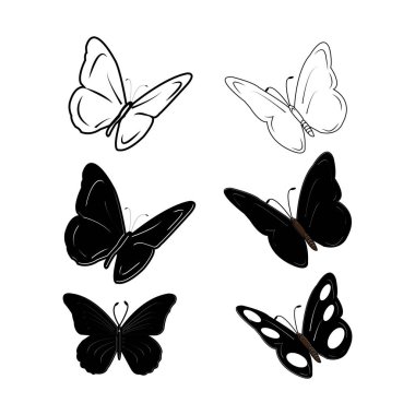 butterfly icon vector illustration symbol design