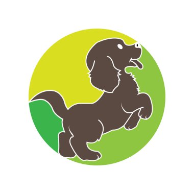 köpek simgesi vektör illüstrasyonu basit tasarım