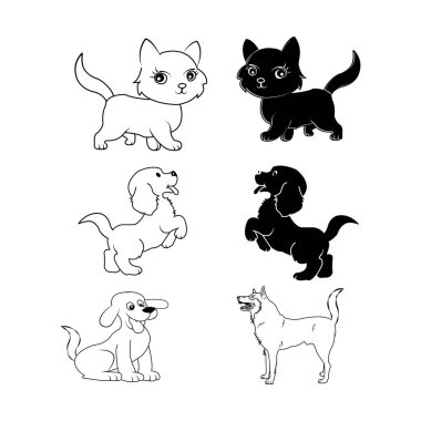 köpek simgesi vektör illüstrasyonu basit tasarım