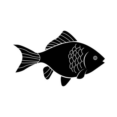 ornamental fish icon vector illustration simple design