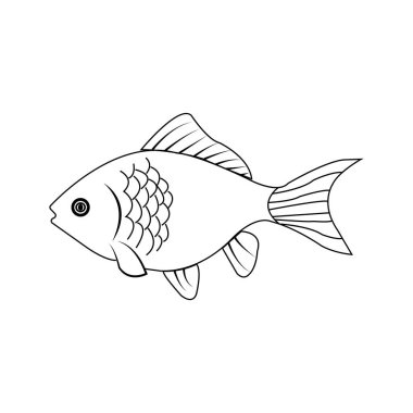 ornamental fish icon vector illustration simple design