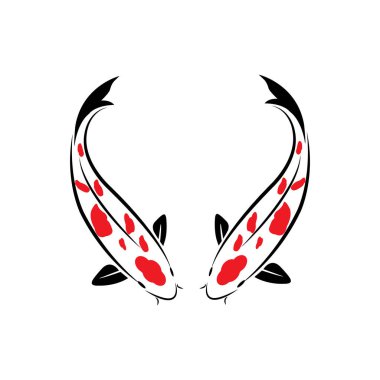 koi goldfish icon vector illustration symbol design