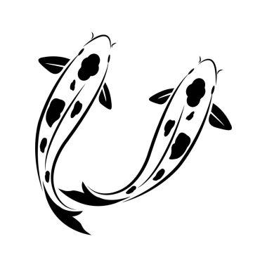 koi goldfish icon vector illustration symbol design