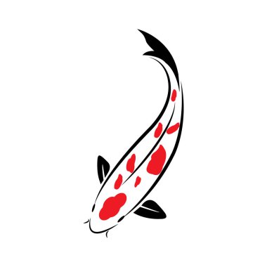 koi goldfish icon vector illustration symbol design