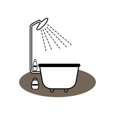 bathroom icon vector illustration simple design