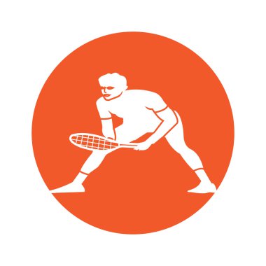 zemin tenis ikonu vektör illüstrasyon sembolü tasarımı