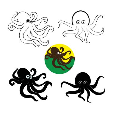 octopus icon vector illustration symbol design