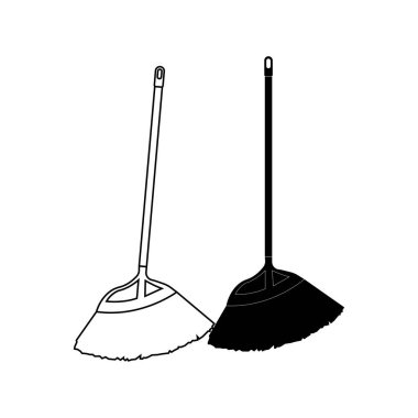 broom icon vector illustration simple design