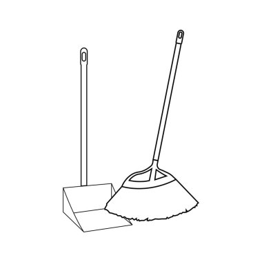 broom icon vector illustration simple design
