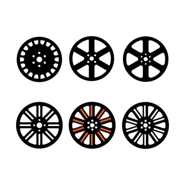 car rim icon vector illustration logo design
