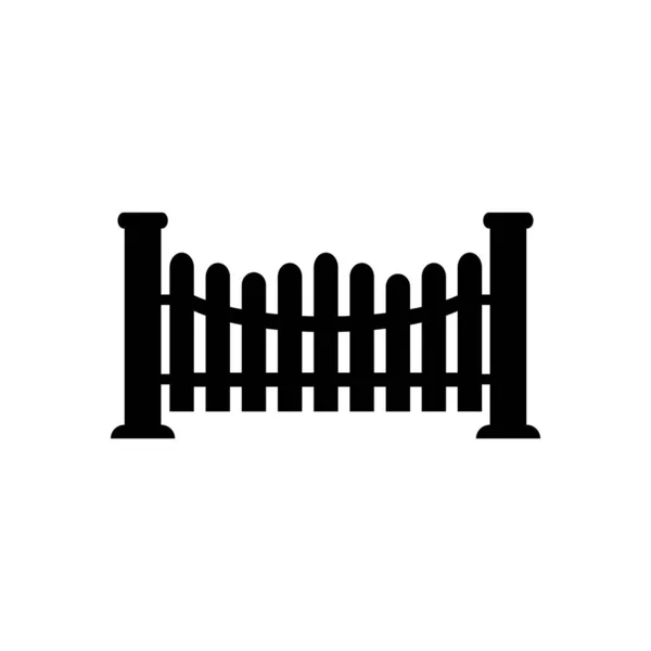 Ikona Płotu Wektor Ilustracja Symbol Projekt — Wektor stockowy