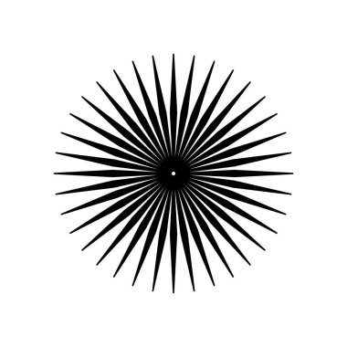 Starburst, sun burst radial, radiating lines. Burst beams, rays vector icon