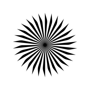 Starburst, sun burst radial, radiating lines. Burst beams, rays vector icon