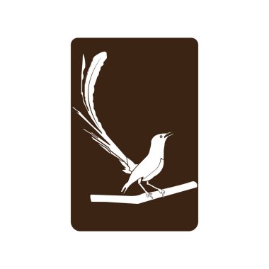 Stone magpie,icon logo vector design illustration