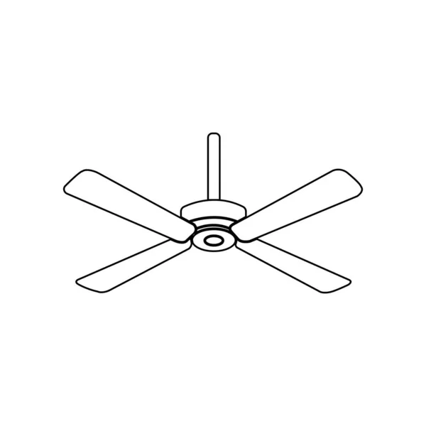 Fan Icon Vector Illustration Symbol Design — Stock Vector