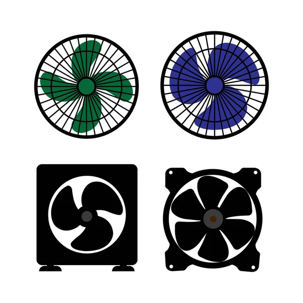 Fan Icon Vector Illustration Symbol Design — Stock Vector
