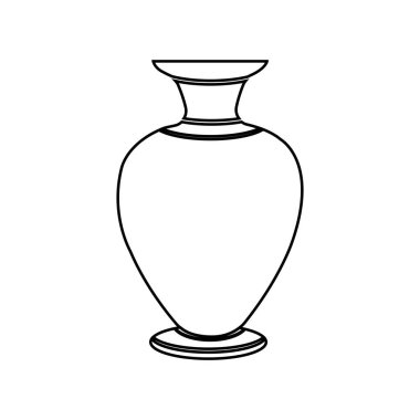 seramik kavanoz simgesi vektör illüstrasyon logo tasarımı