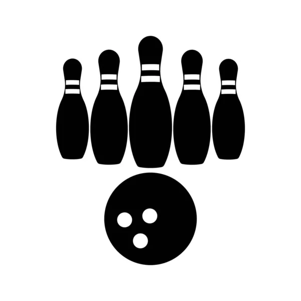Icône Bowling Vecteur Illustration Symbole Conception — Image vectorielle