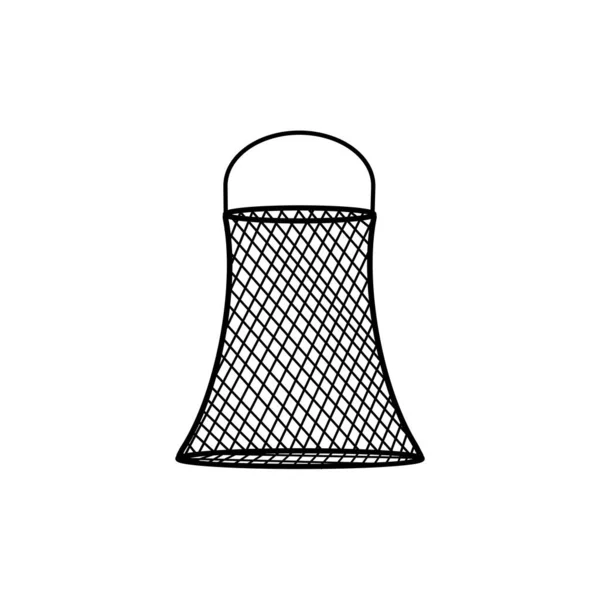 Рибальська Мережа Значок Векторна Ілюстрація Шаблонний Дизайн — стоковий вектор