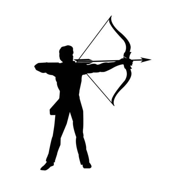 Archer Hombre Icono Vector Diseño Simple — Archivo Imágenes Vectoriales
