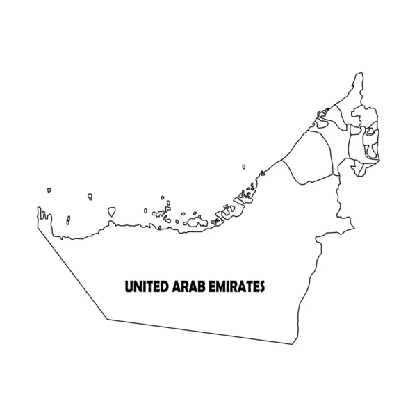 Шаблон Векторного Дизайна Карты Объединенных Арабских Эмиратов — стоковый вектор
