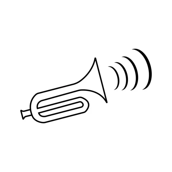 Car Horn Vector Illustration Logo Design — Stock Vector
