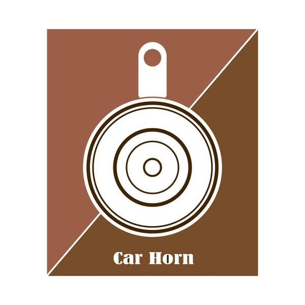 Carro Chifre Vetor Ilustração Logotipo Design —  Vetores de Stock