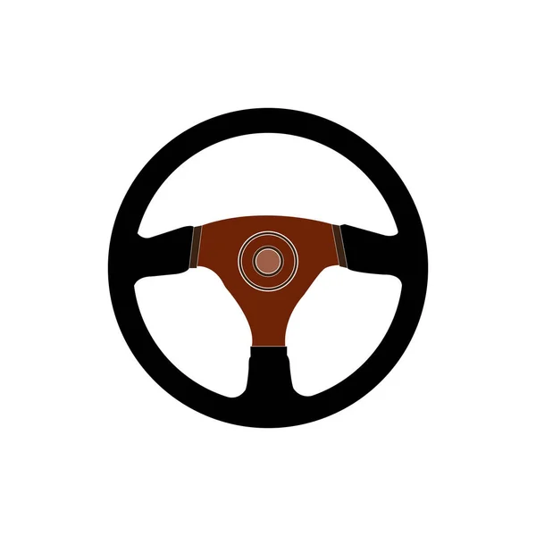 Steering Wheel Icon Vector Illustration Car Steering Wheel Symbol — Stock Vector