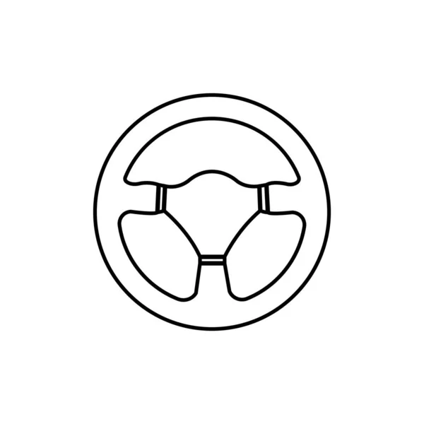 Stuurwiel Pictogram Vector Illustratie Symbool Van Het Stuurwiel — Stockvector