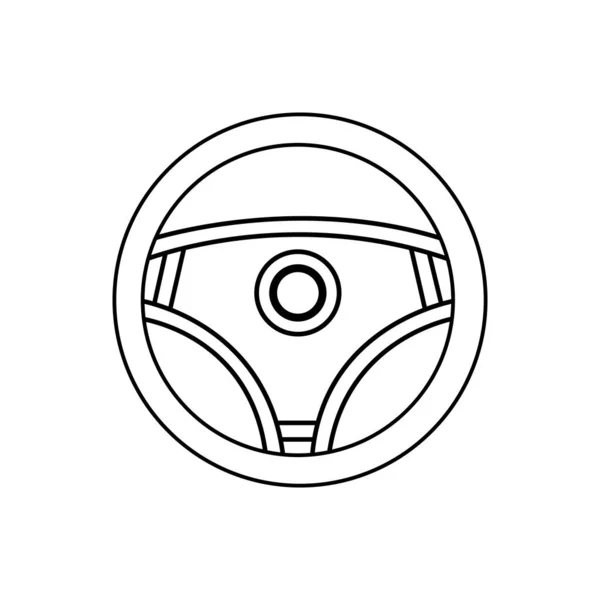 ステアリングホイールアイコンベクトルイラスト 車のステアリングホイールシンボル — ストックベクタ