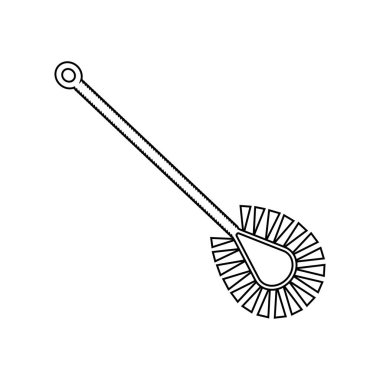 toilet brush icon vector illustration symbol design