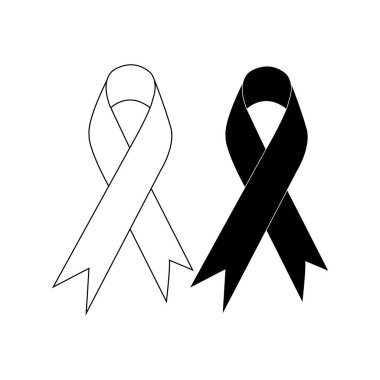 kurdele simgesi vektör çizim sembolü tasarımı