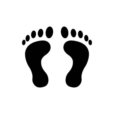 ayak izleri ikon vektör çizim sembolü tasarımı