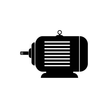 Elektrik motor simgesi vektör illüstrasyon logo tasarımı.
