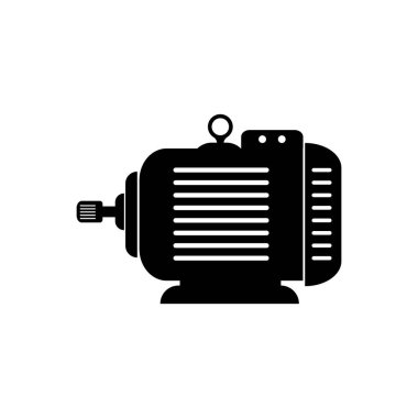 Elektrik motor simgesi vektör illüstrasyon logo tasarımı.